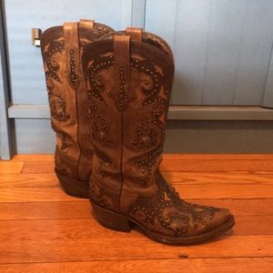 Lucchese Fiona western boots in cafe brown 5.5B